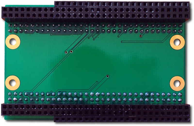 Series 1 Adapter for ZTEX Series 2 FPGA Boards, bottom side of variant with female pin headers