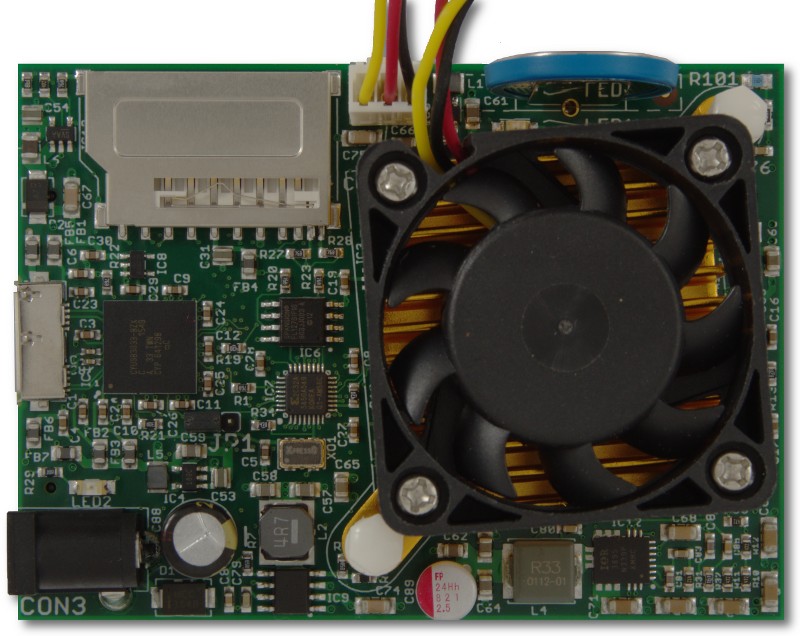 ZTEX FPGA Board with Artix 7 XC7A200T and active cooler