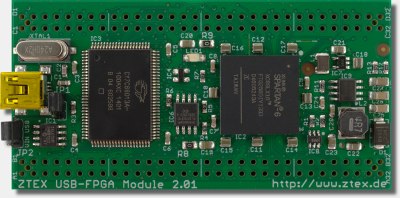 ZTEX FPGA Board with Spartan 6 FPGA and USB 2.0