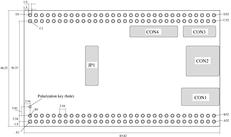 Technical drawing of the Power Supply Module 1.1
