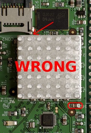 Spartan 6 XC6SLX100 and XC6SLX100 USB-FPGA Module 1.15 heat sink installation: wrong