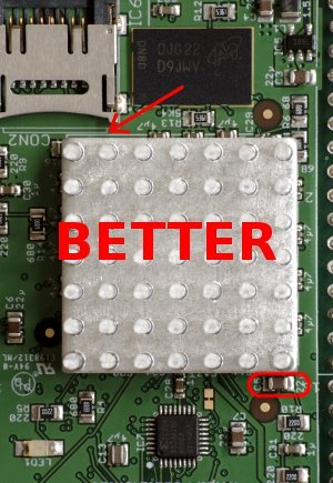 Spartan 6 XC6SLX100 und XC6SLX100 USB-FPGA Module 1.15 Kühlkörper-Montage: besser