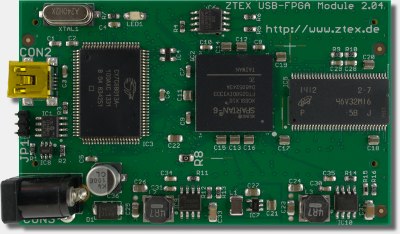 ZTEX FPGA Board with Spartan 6 FPGA, DDR SDRAM and USB 2.0
