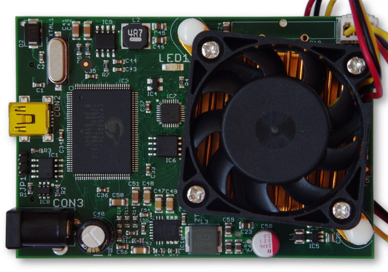 ZTEX FPGA Board with Artix 7 XC7A200T and active cooler